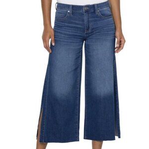 Wide Leg Jean With High Slit - Gilbert